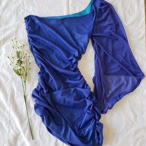 Off shoulder sparkle cocktail dress